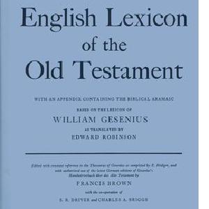 A Hebrew and English Lexicon of the Old Testament Sale Amazon