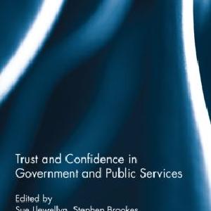 Trust and Confidence in Government and Public Services - Hardback For Sale Finishline