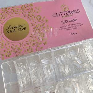 504 box Clear Almond  Glitterbels nail tips Sale Footlocker