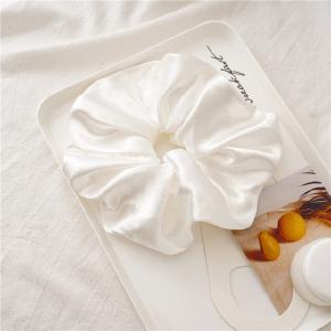 White Oversized Satin Silk Scrunchie Cheap Sale Eastbay
