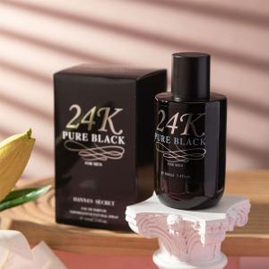 24k most popular men's perfume black bottle 100ml Free Shipping Good Selling