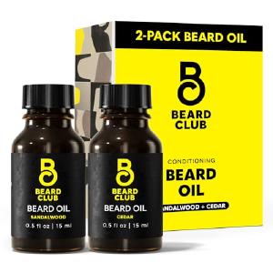 Beard Club Duo Pack: Premium Cedar & Sandalwood Beard Oils for Men - Natural Moisturizer, Conditioner - Hydrates, Softens, Strengthens Hair Follicles & Soothes Skin - For All Beard Types Outlet Cheap Pices