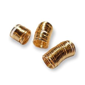 Beaditwearitloveit Copper Dreadlock Coils Wire Wrapped Loc Jewelry Beads For Braids Twists Natural Hair Cuffs Handmade Accessories (Gold) Outlet Pay With Paypal