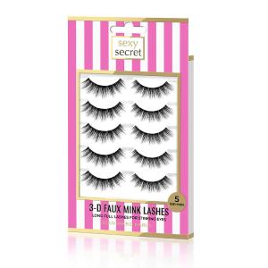 Sexy Secret 3-D Faux Mink Long Full Lashes - 5 Pairs Best Pices Online