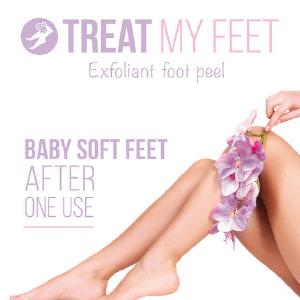 Treat My Feet Exfoliating Foot Peel and Mask (2Pack) Clearance Sast