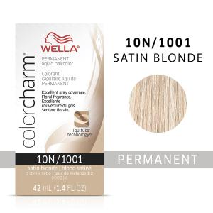 10N / 1001 SATIN BLONDE WELLA Color Charm Permanent Liquid Hair Color for Gray Coverage Find Great Online