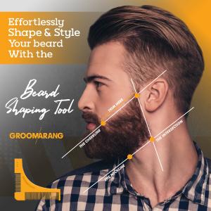 The Groomarang Beard Shaping Template & Beard Comb, Perfect Lines Every Time! Sale How Much
