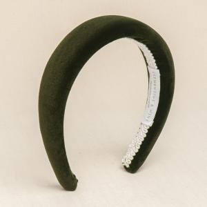 THE OLIVE GREEN VELVET HEADBAND Professional