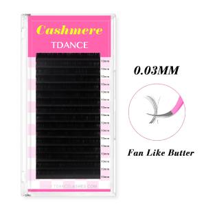 16 Rows 0.03MM Cashmere Premium Mega Volume Eyelash Extensions For Nice Cheap Price