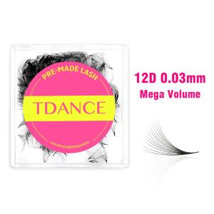 12D 0.03 Mega Volume Handmade Premade Volume Loose Fans Pointy Base(500 Fans) Store Sale