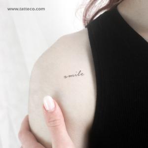 'Smile' Temporary Tattoo - Set of 3 Cheap 2025 Newest