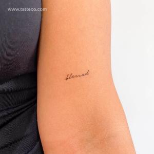 'Blessed' Temporary Tattoo - Set of 3 Buy Cheap Big Discount