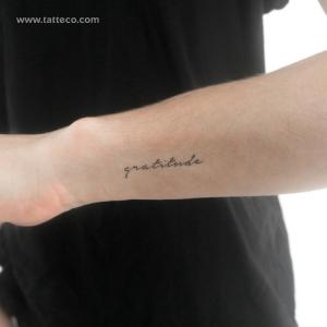 'Gratitude' Temporary Tattoo - Set of 3 Discount Footlocker Pictures