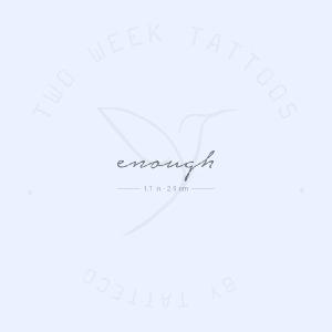 'Enough' Semi-Permanent Tattoo - Set of 2 Factory Outlet For Sale