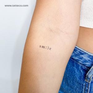 'Sm:)e' Temporary Tattoo - Set of 3 Tumblr