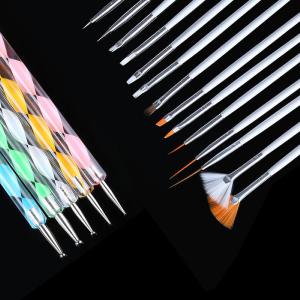 20 Pcs Nail Art Tool Polish Drawing Brushes Marbleizing Desires Dotting Tools Patinting Pens For Nail Design Manicure Sale Browse