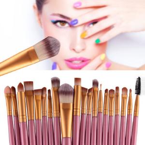 20 Pcs Makeup Set Powder Foundation Eye shadow Eyeliner Lip Cosmetic Brushes Kit 15 colors Makeup Brush Clearance Fast Delivery
