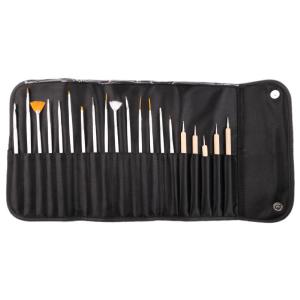 20Pcs/Set Nail Art Decorations Brush Set Tools Professional Painting Pen for False Nail Tips UV Nail Gel Polish With Credit Card Cheap Online