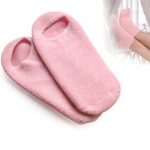1 Pair Pink Moisturizing Soften Repair Cracked Foot Skin Treatment Gel Spa Socks Foot Care Stretchable for Women Free Shipping Official