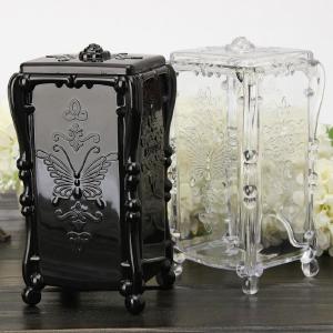 1 Pcs Retro Butterfly Patten Cosmetic Makeup Cotton Pad Organizer Storage Box Case Holder Cheap Sale 2025 Newest