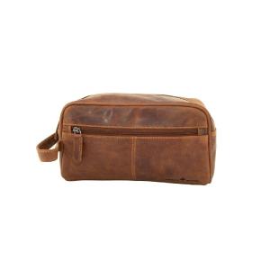 'Geelong' Leather Toiletry Bag - Sandel Explore Online