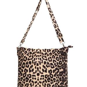 String Leopard Bag with Mini Pouch Deals Cheap Online