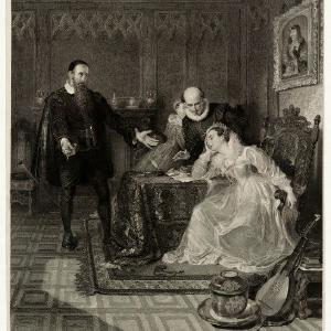 John Knox admonishing Mary Queen of Scots Portrait Print Cheap Low Cost