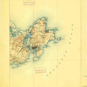 1888 Gloucester, MA  - Massachusetts - USGS Topographic Map Sale Latest