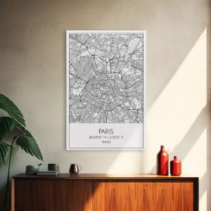 Paris Street Map, France Map, Europe City Map Art, Minimalist Art, Wall Art, Canvas Print, Bedroom Art, Gift For Traveler, Travel Wall Print Outlet Huge Surprise