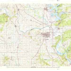 1978 Muskogee, OK  - Oklahoma - USGS Topographic Map Buy Cheap Cheap