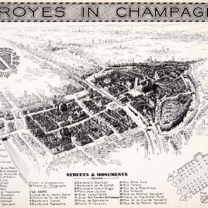 1941 Photogravure Map Geyer Toyes Champagne France Seine River Cathedral XGMC8 Sale Ebay