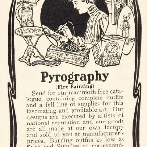 1904 Ad Pyrography Fire Painting Art Craft UNUSUAL - ORIGINAL ADVERTISING OLD3 Outlet Classic