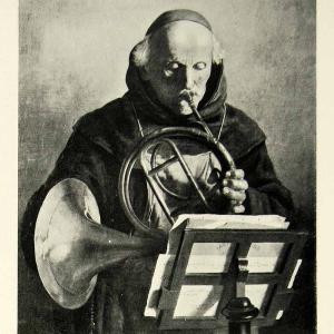 1895 Print Monk Musician French Horn Sheet Music Stand Portrait Painting Art Discount 2025