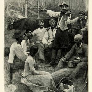 1895 Print Pascal Dagnan-Bouveret Art Forest Music Violin Instrument Fiddle Store With Big Discount