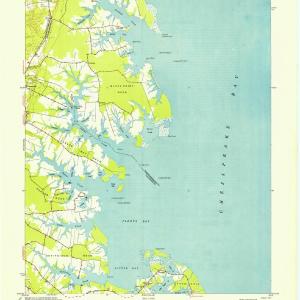 1949 Fleets Bay, VA - Virginia - USGS Topographic Map Best Wholesale For Sale