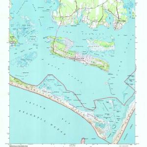 1949 Harkers Island, NC - North Carolina - USGS Topographic Map Discount In China