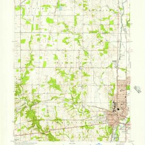 1956 Connersville, in  - Indiana - USGS Topographic Map Many Kinds Of Cheap Pice