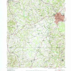 1949 Rock Hill, SC  - South Carolina - USGS Topographic Map Cheap Professional