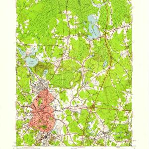 1949 Taunton, MA  - Massachusetts - USGS Topographic Map Buy Cheap Clearance