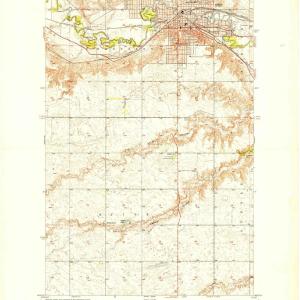 1949 Minot, ND  - North Dakota - USGS Topographic Map Cheap Sale Purchase