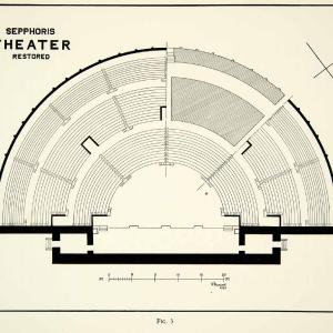 1937 Print Theater Stage Sepphoris Israel Map Archeology Saffuriyye XGQC3 Cheap Sale How Much