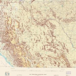 Topographical Map - Lower Rio Grande New Mexico Texas Aeronautical Sheet - USAF 1964 - 23 x 33 - Vintage Wall Art Enjoy Online