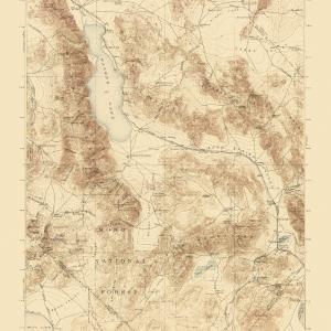 Topographical Map - Hawthorne California Nevada Quad - USGS 1911 - 23 x 27.88 - Vintage Wall Art Buy Cheap 100% Original