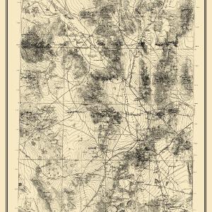 Topographical Map - Ivanpah California Nevada Quad - USGS 1912 - 23 x 29.65 - Vintage Wall Art Classic