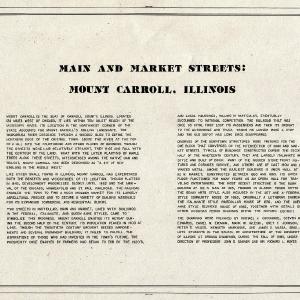 Blueprint HABS ILL,8-MTCAR,1- (sheet 1 of 15) - Main & Market Streets (Structures), Courthouse Square, Main, Market, Center, Clay & Broadway, Mount Carroll, Carroll County, IL Sale Free Shipping