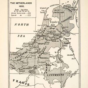 1932 Print Map Netherlands Europe Luxemburg Brabant Flanders Holland XEL5 Free Shipping Low Shipping