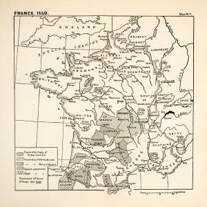 1932 Print Map Europe France Brittany Normandy Flanders Brabant Artois XEL5 Free Shipping Low Pice Fee Shipping