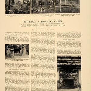 1906 Article $600 Log Cabin Building Construction Architecture Wood Forest CLA1 Buy Cheap 100% Original