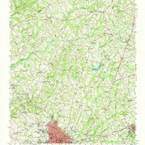 1957 Anderson, SC  - South Carolina - USGS Topographic Map Free Shipping Geniue Stockist