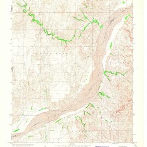 1966 Antelope Hills, OK - Oklahoma - USGS Topographic Map v2 Discount Exclusive